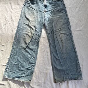 Pull & Bear Light Blue Jeans Women’s L Straight Wide Leg